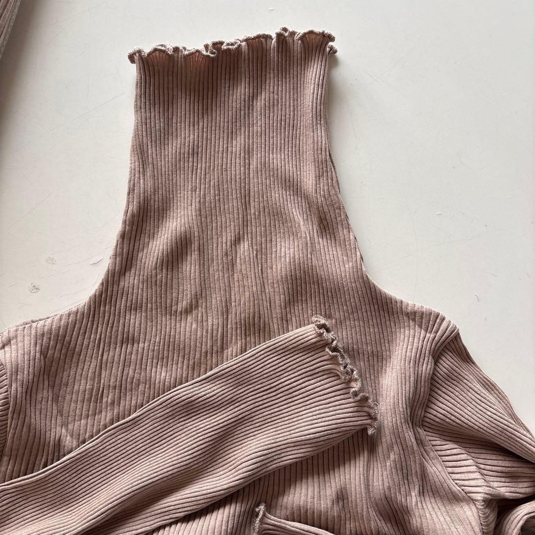 お値下❗️新品未使用　シルク混　リブカットソー — image 5