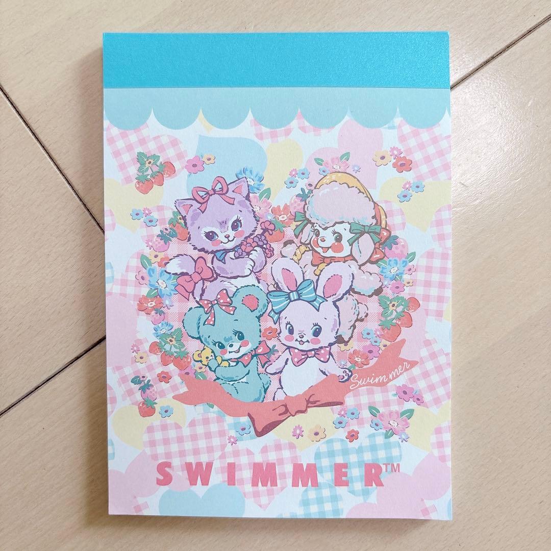 新品未使用　SWIMMER 文房具 3点セット メモ帳 レターセット　ボールペン — image 5
