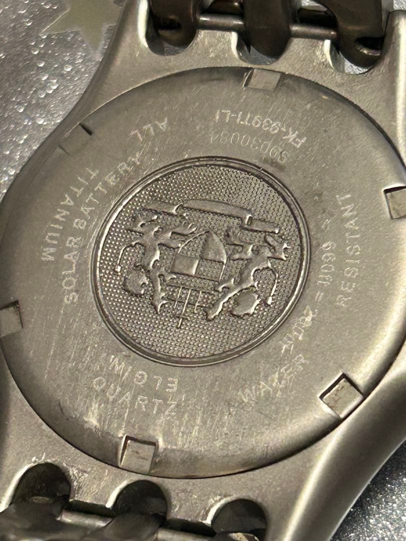 【魅力的稼働品】ELGIN ソーラードライブ チタン 200m防水 メンズ腕時計 — image 3