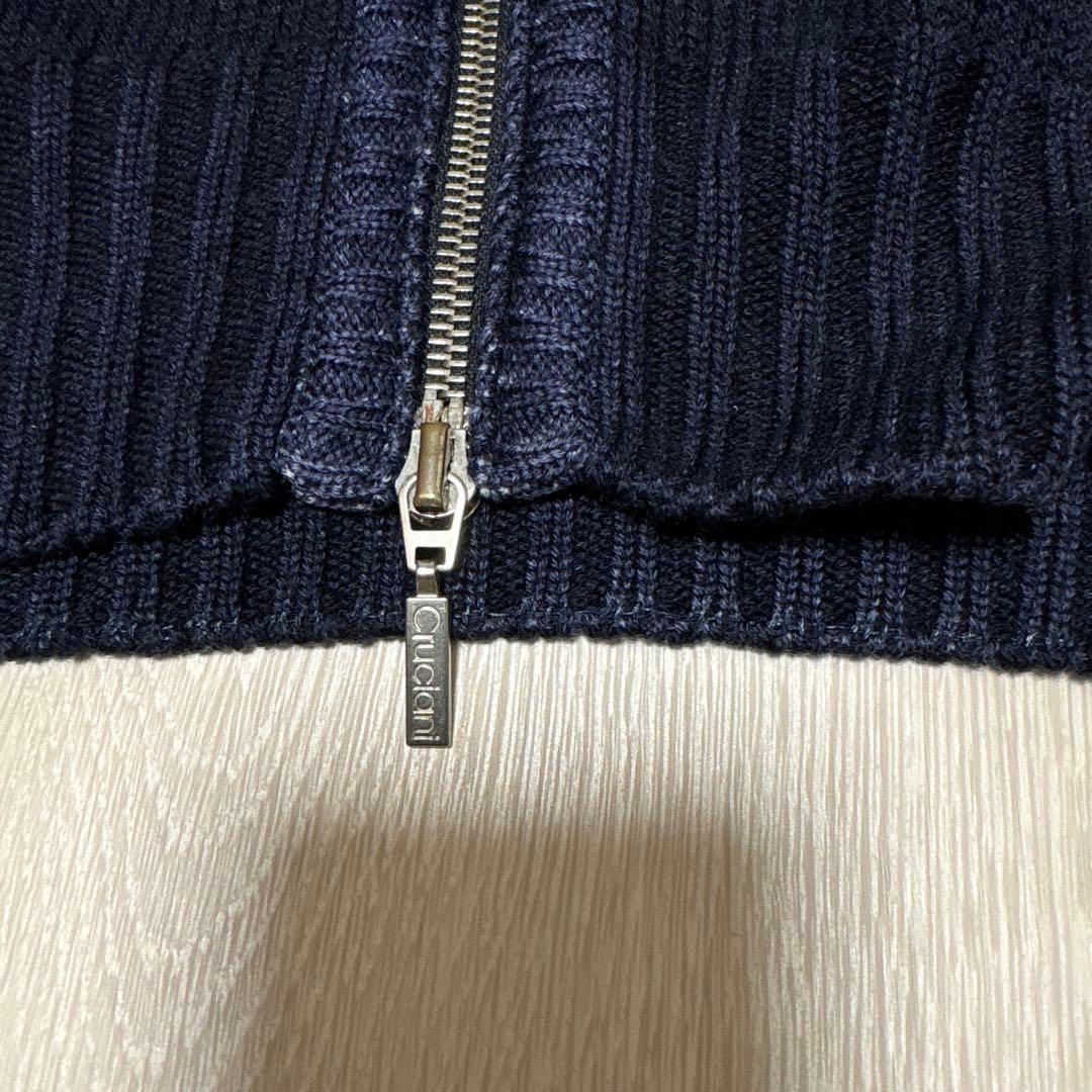 Cruciani クルチアーニ極上ジップアップ スタンドカラーネイビー46 — image 3
