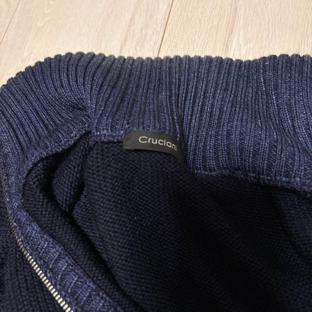 Cruciani クルチアーニ極上ジップアップ スタンドカラーネイビー46 — image 5