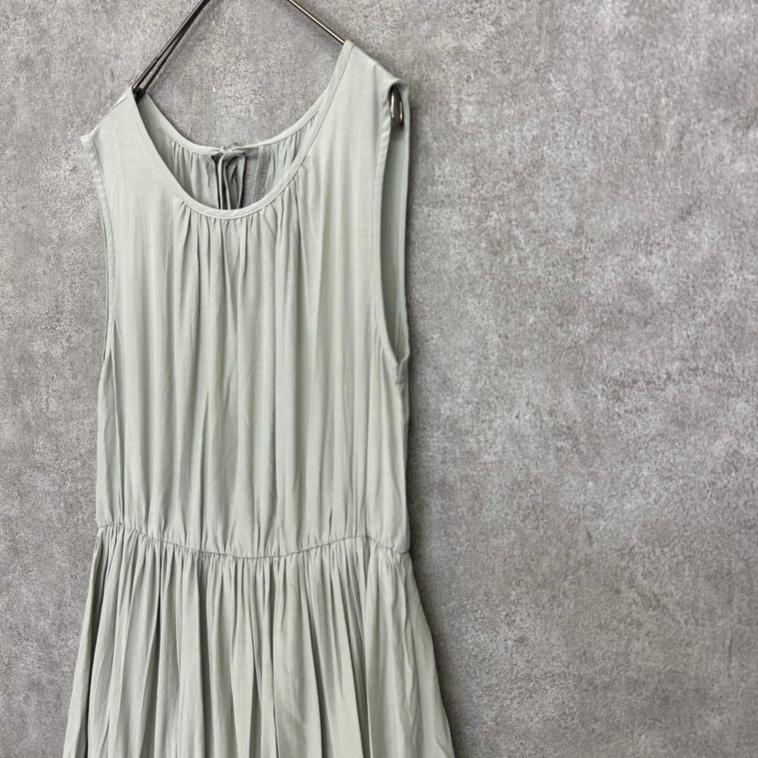 ♡フィフス【M】バックリボンティアードワンピース ノースリーブ ロング グリーン — image 5