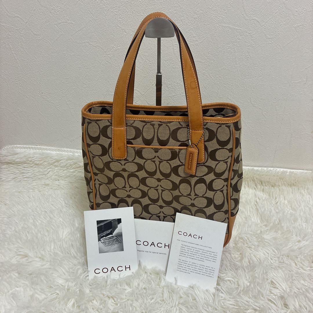 コーチ COACH 6092 ハンドバッグ シグネチャー キャンバス ブラウン — image 2