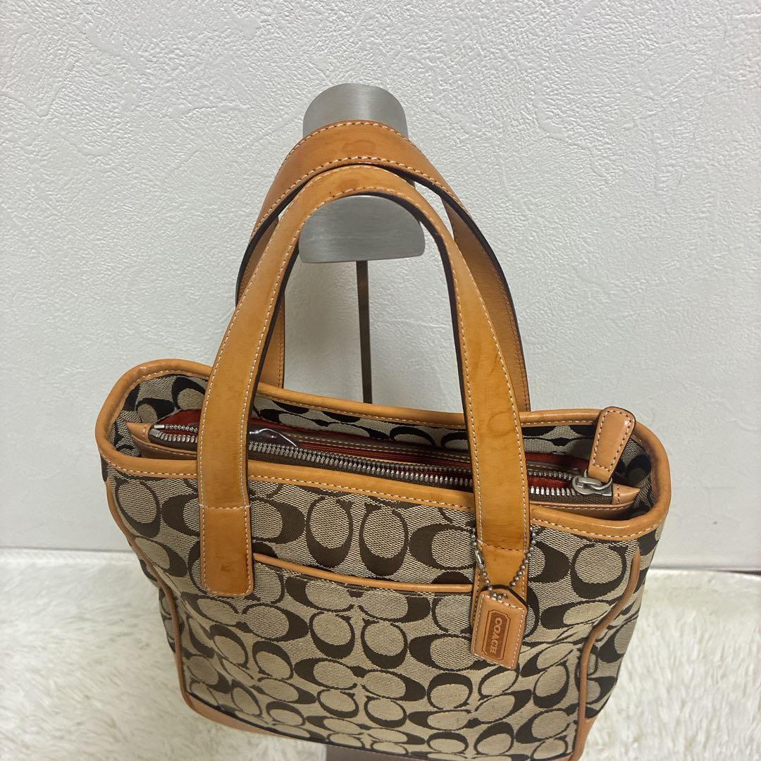 コーチ COACH 6092 ハンドバッグ シグネチャー キャンバス ブラウン — image 4