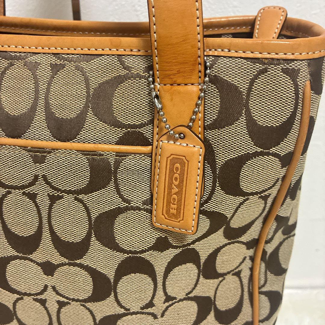 コーチ COACH 6092 ハンドバッグ シグネチャー キャンバス ブラウン — image 5