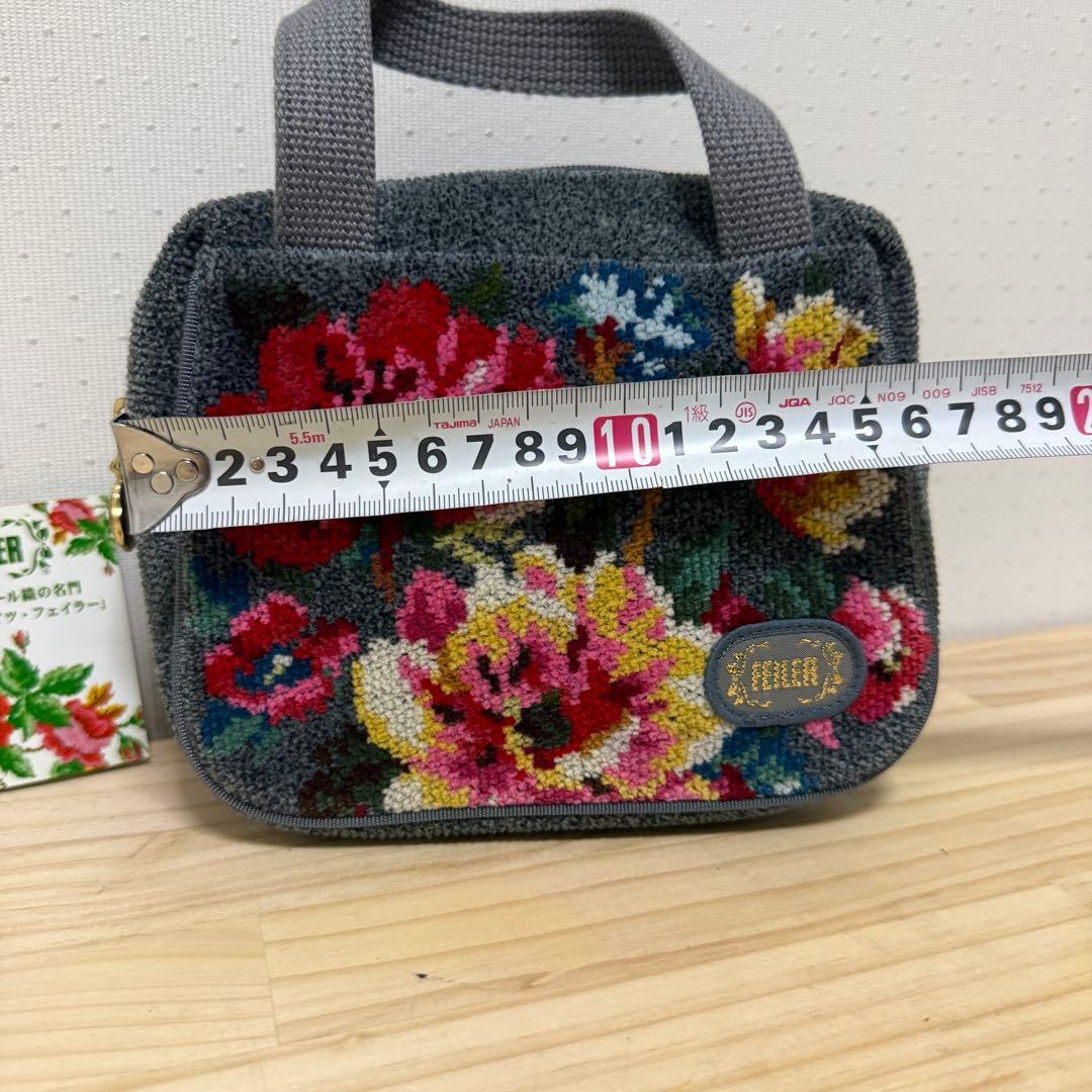 FEILER 花柄グレー ハンドバッグ — image 5