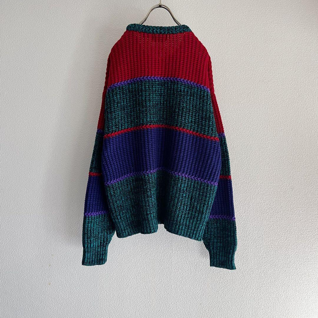 古着 90s “Royal Knight” ローゲージニット — image 3