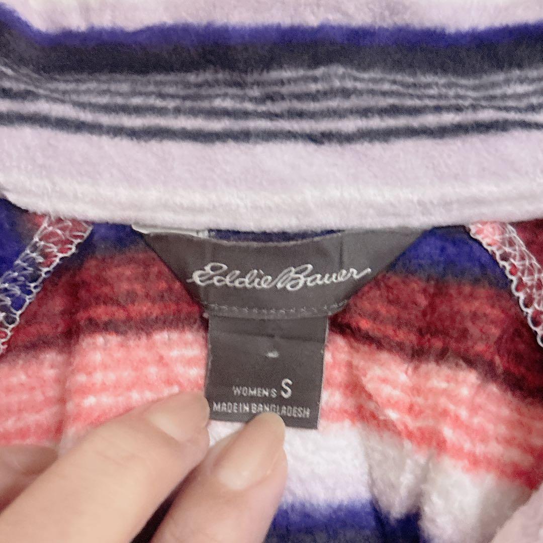 美品✨plusEddie Bauer 【S】 ストライプ ハイネック フリース — image 2