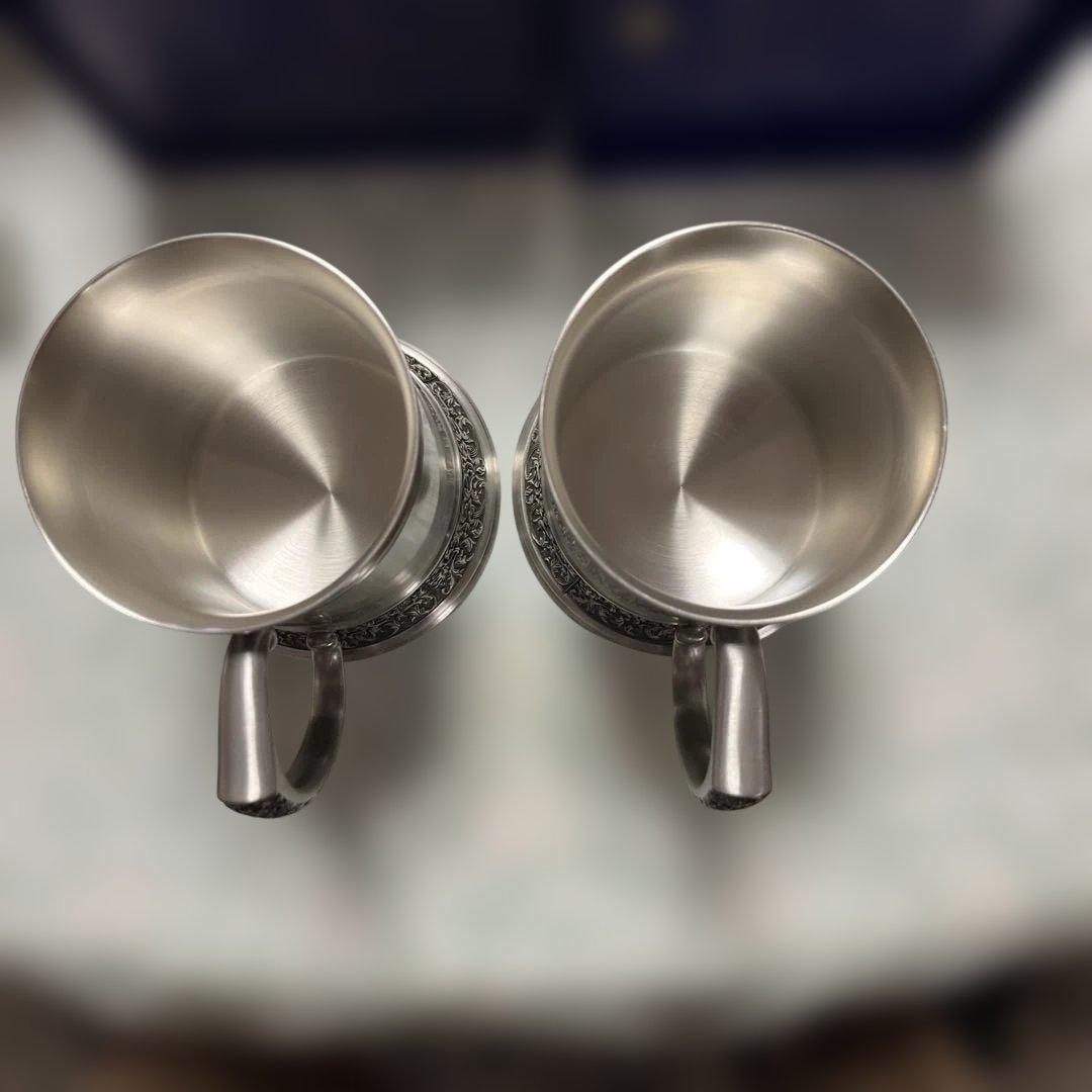 未使用品　ロイヤルセランゴール ビールジョッキ　2つセット　箱入り — image 2