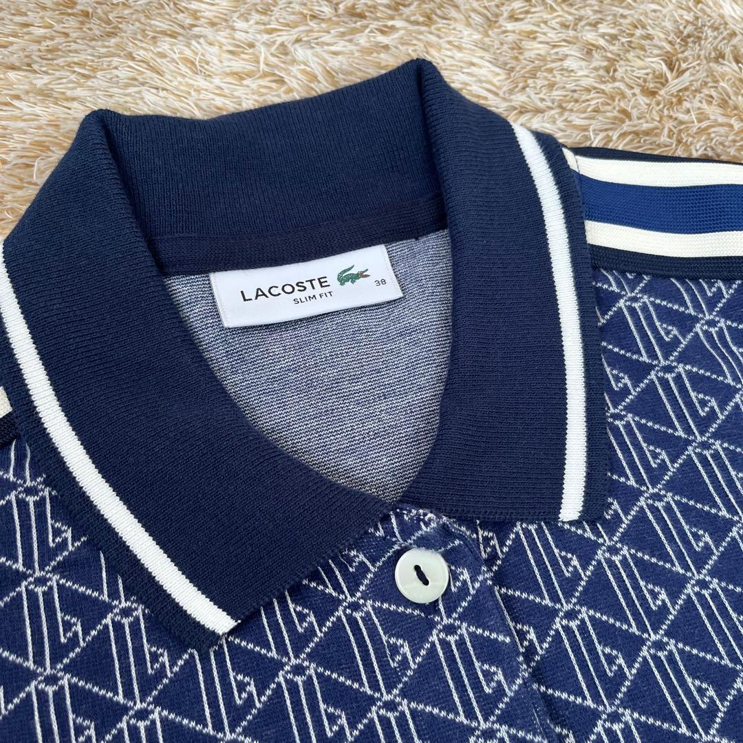 美品　LACOSTE ラコステ モノグラム ポロシャツ ワンピース 38 — image 2