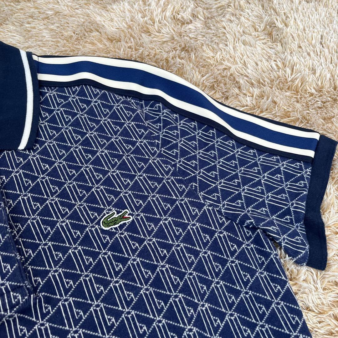 美品　LACOSTE ラコステ モノグラム ポロシャツ ワンピース 38 — image 3