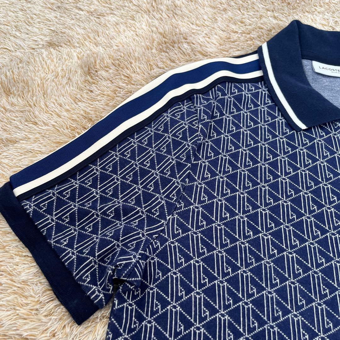 美品　LACOSTE ラコステ モノグラム ポロシャツ ワンピース 38 — image 4