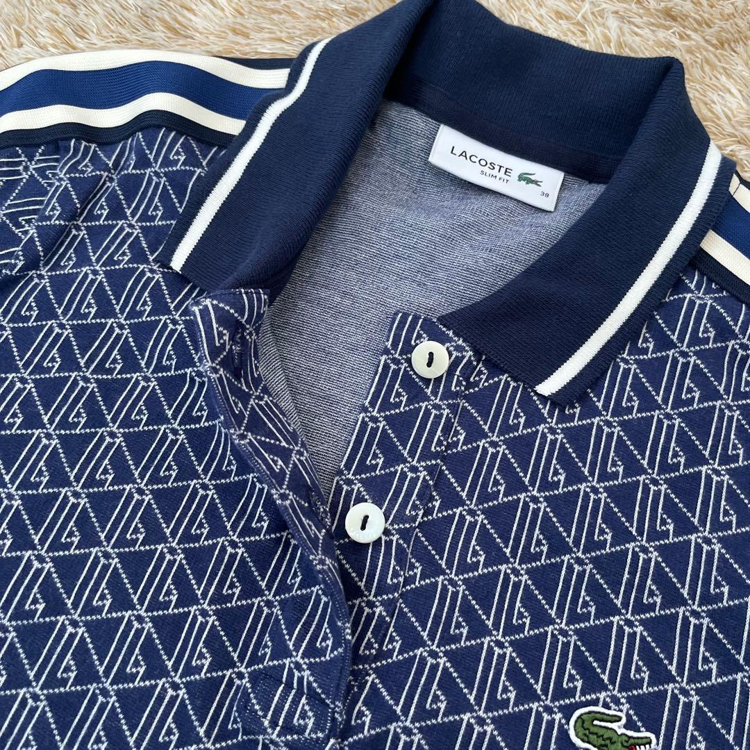 美品　LACOSTE ラコステ モノグラム ポロシャツ ワンピース 38 — image 5