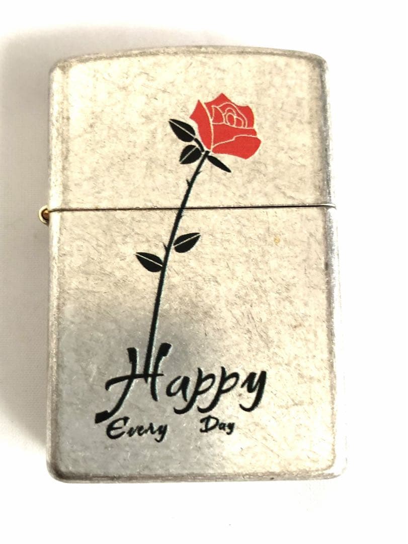 新品 オイルライター 赤いバラ Happy Every Day デザイ — image 2