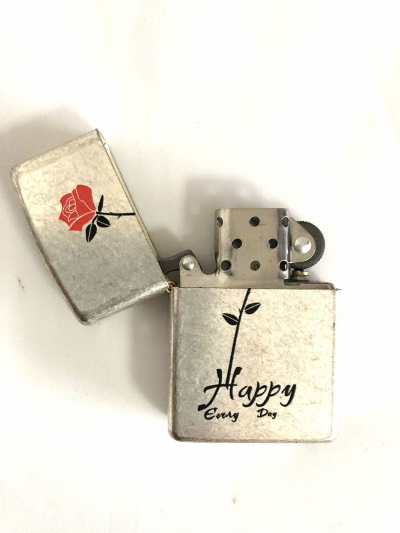 新品 オイルライター 赤いバラ Happy Every Day デザイ — image 4