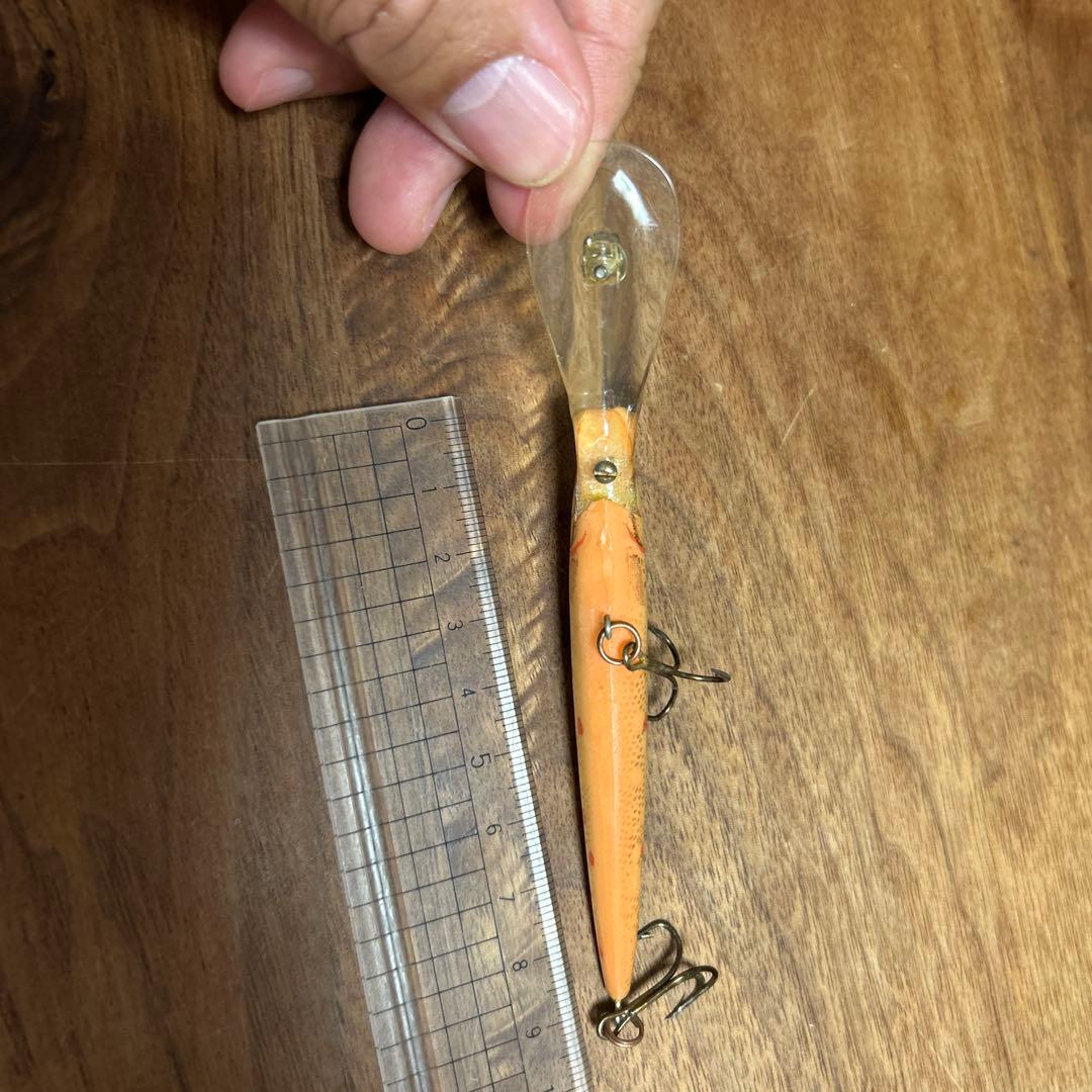 アメリカンオールドルアー！　レーベル　ミノー　ナチュラルプリント　中古品！ — image 4