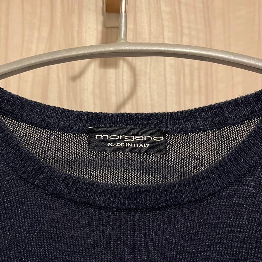 morgano / 別注 コットンリネン クルーネックニット 48 — image 2