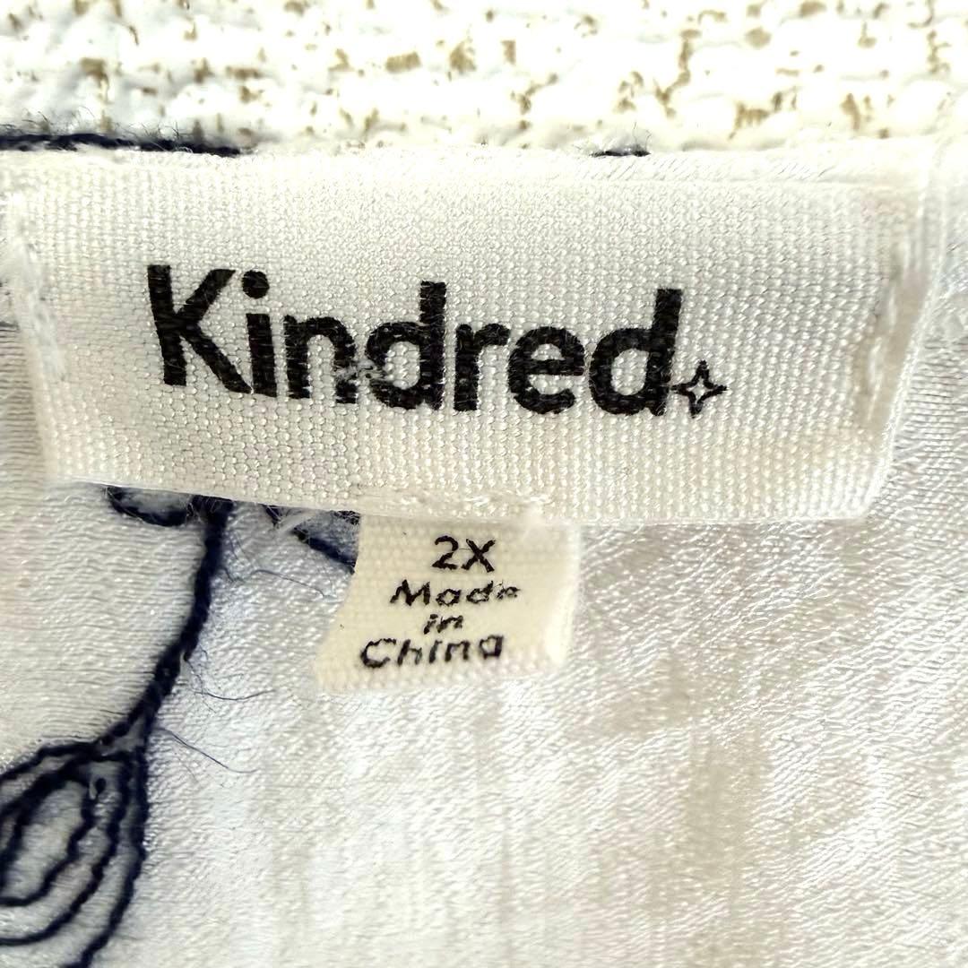 Kindred 花柄刺繍 プルオーバー ビッグサイズ クルーネック 長袖 白 — image 4