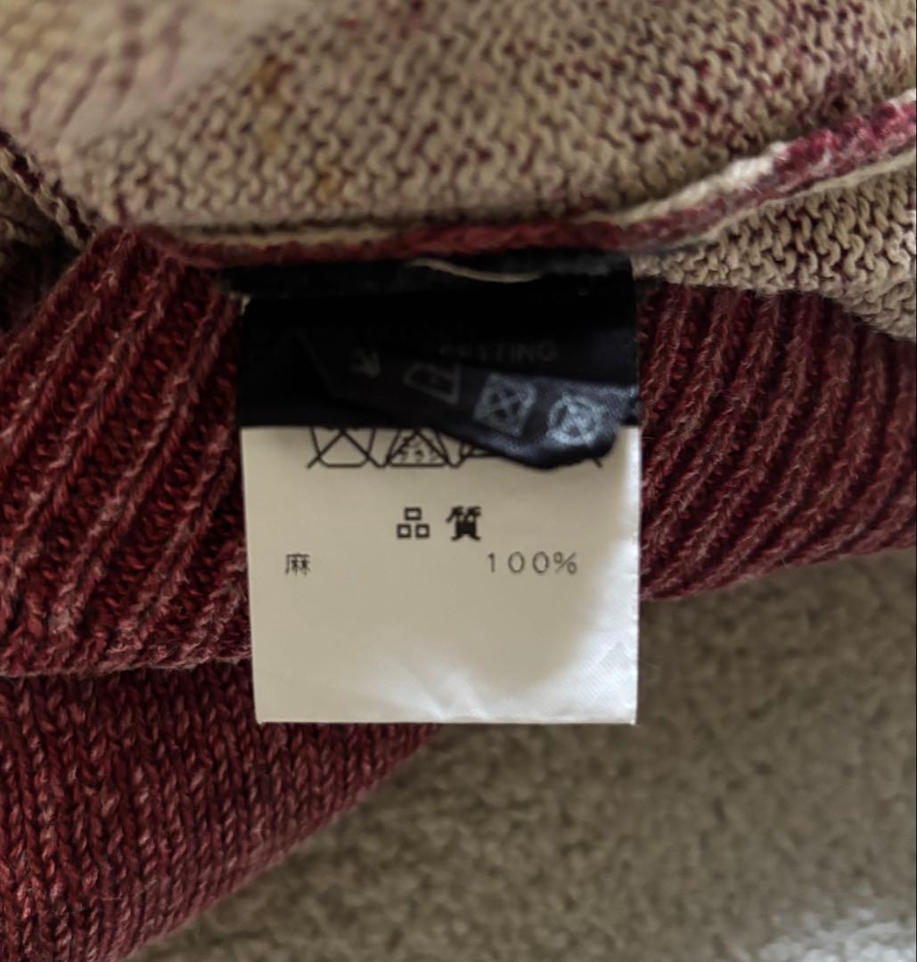ALLSAINTS ノースリニット 麻100% ボルドー — image 4