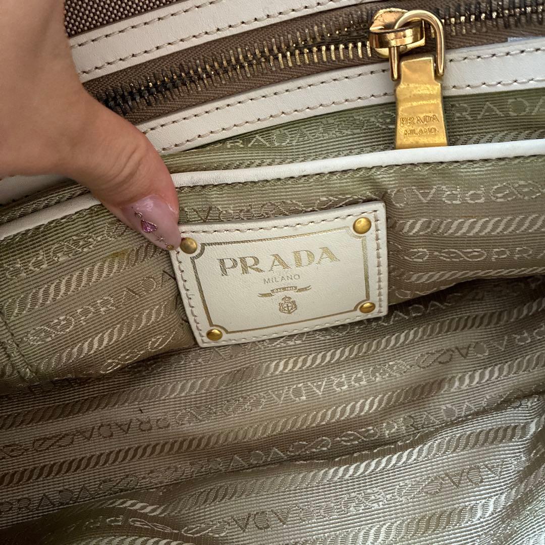 PRADA 2way ハンドバッグ キャンバス レザー — image 4