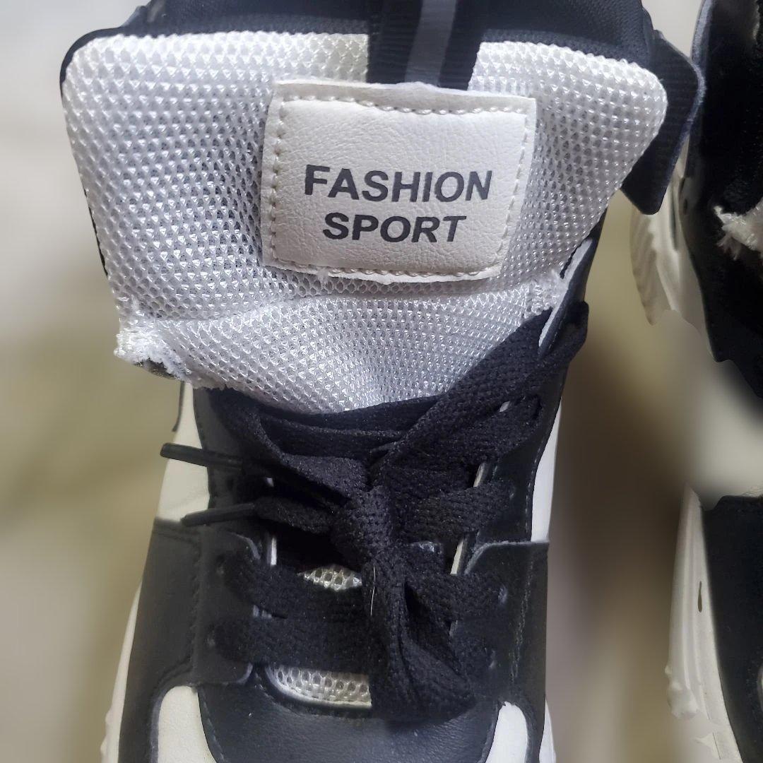 FASHION SPORT ハイカットスニーカー ブラック ホワイト — image 3