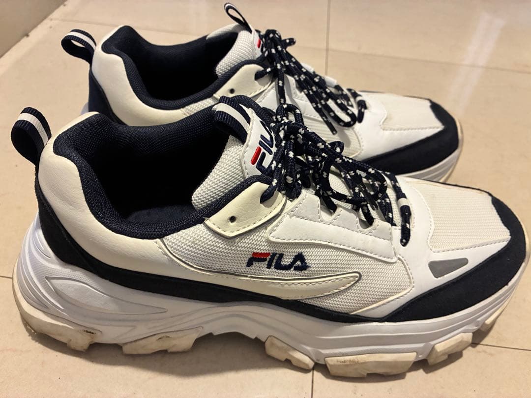 FILA(フィラ)厚底スニーカー FC5239 ホワイト/ネイビー 28cm — image 3