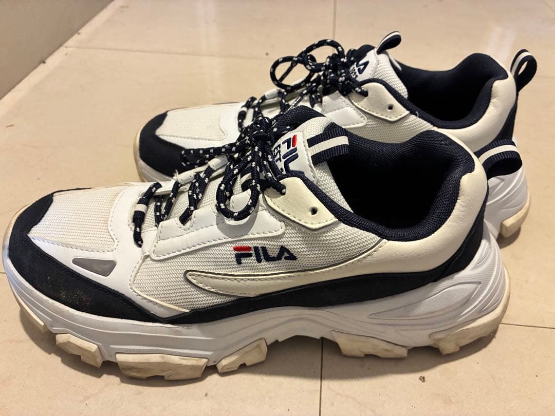 FILA(フィラ)厚底スニーカー FC5239 ホワイト/ネイビー 28cm — image 4