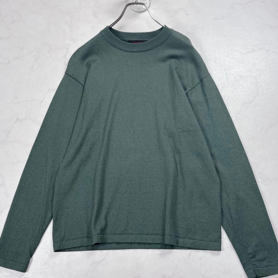 CABaN キャバン クルーネック ニット カシミヤ コットン カーキ M — image 2