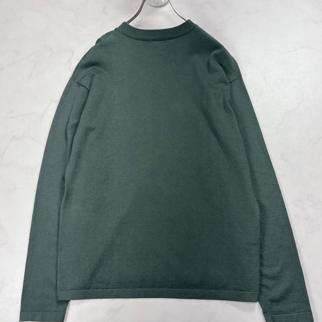 CABaN キャバン クルーネック ニット カシミヤ コットン カーキ M — image 3