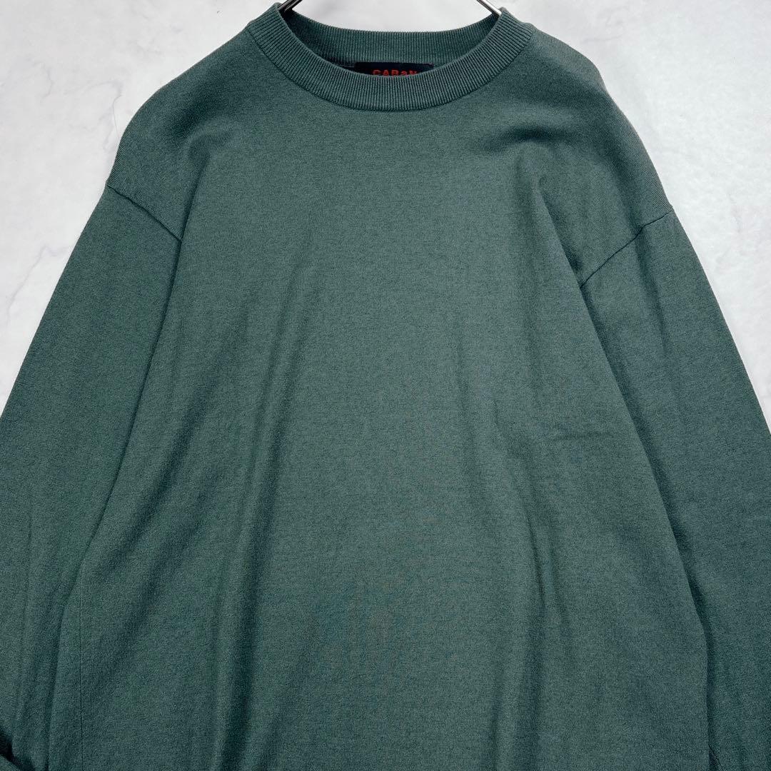 CABaN キャバン クルーネック ニット カシミヤ コットン カーキ M — image 4