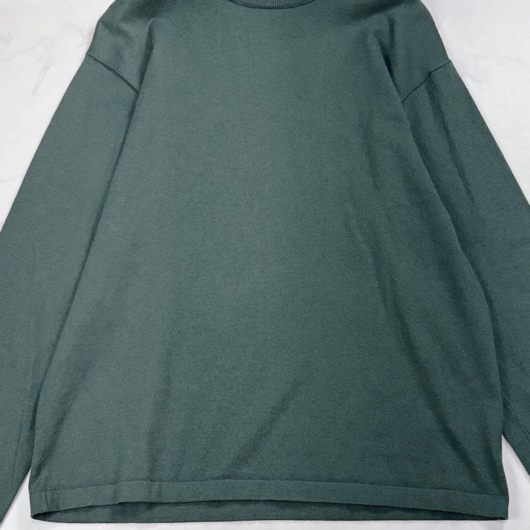 CABaN キャバン クルーネック ニット カシミヤ コットン カーキ M — image 5