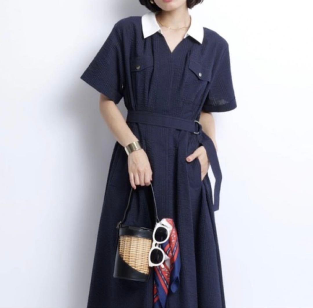 新品未使用タグ付 JUSGLITTY ワンピース ネイビー — image 2