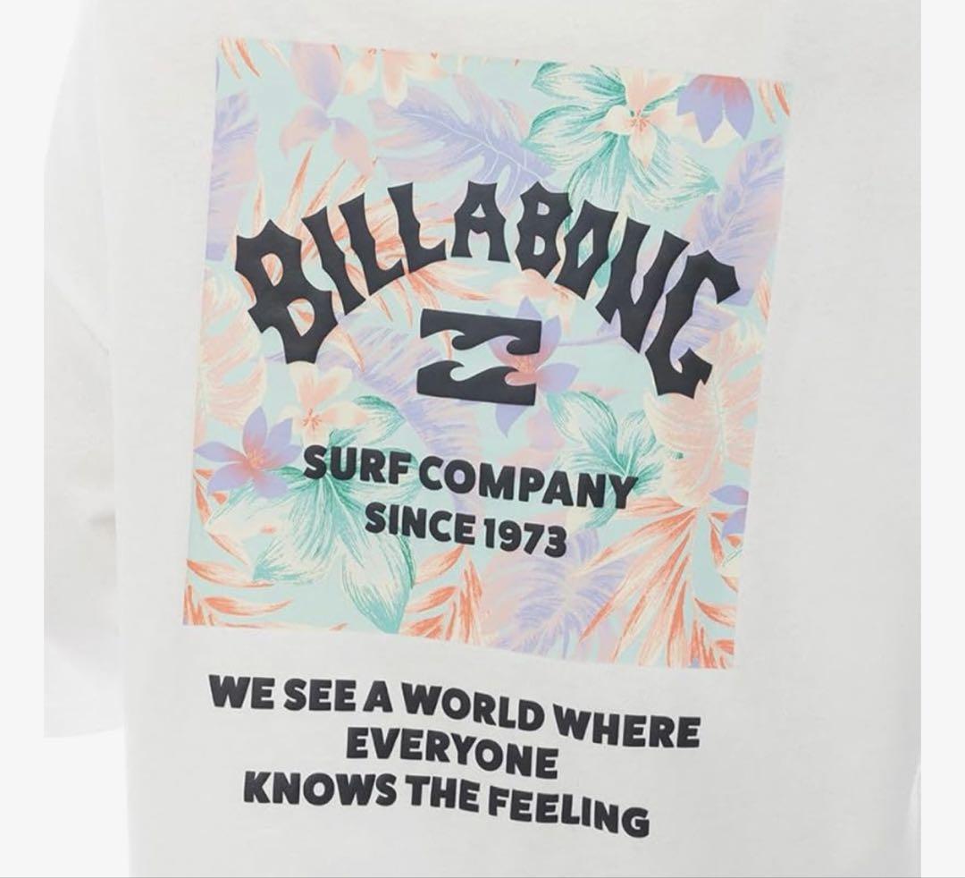 ビラボン　バッグスクエアTシャツ 白　半袖　M — image 2