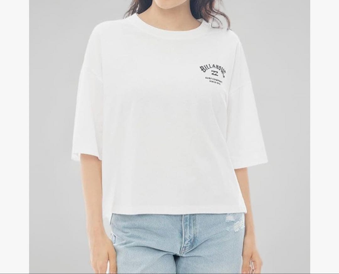 ビラボン　バッグスクエアTシャツ 白　半袖　M — image 3