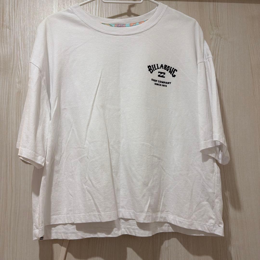 ビラボン　バッグスクエアTシャツ 白　半袖　M — image 5