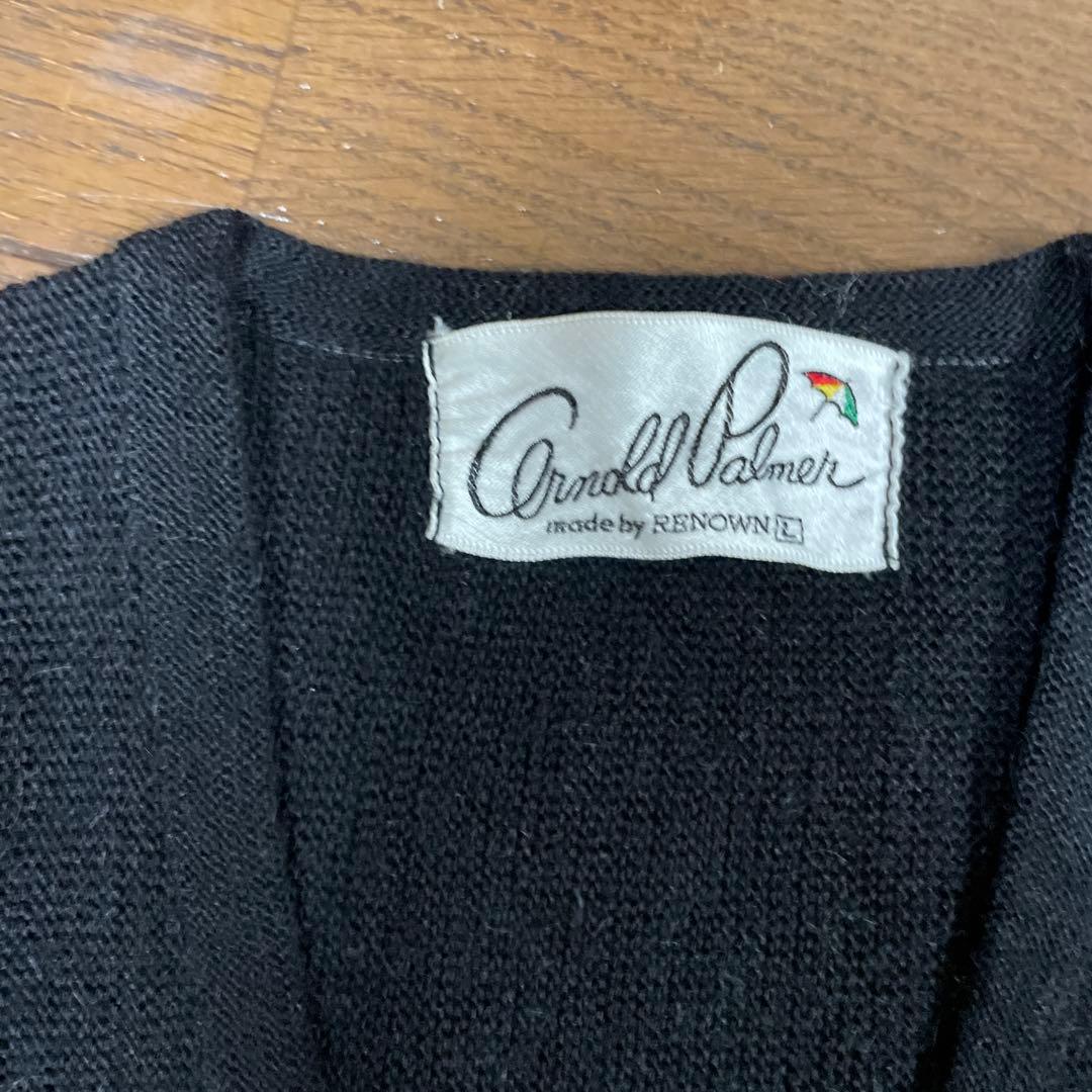 Arnold Palmer Vネック ニット セーター ブラック L — image 3