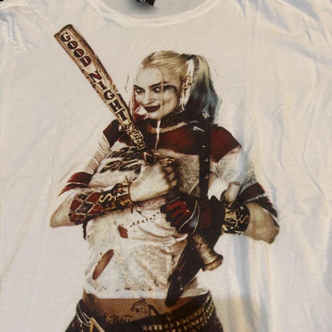 ひ 様Harley Quinn ハーレークイン Tシャツ 白 XL DCプリント — image 2