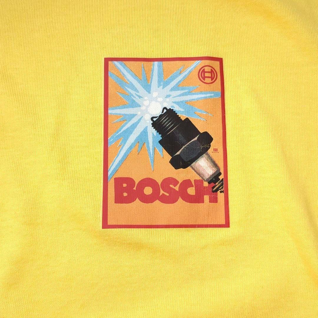 【美品】BOSCH ボッシュ レトロ Tシャツ リンガー 黄色 緑 Lオンワード — image 4