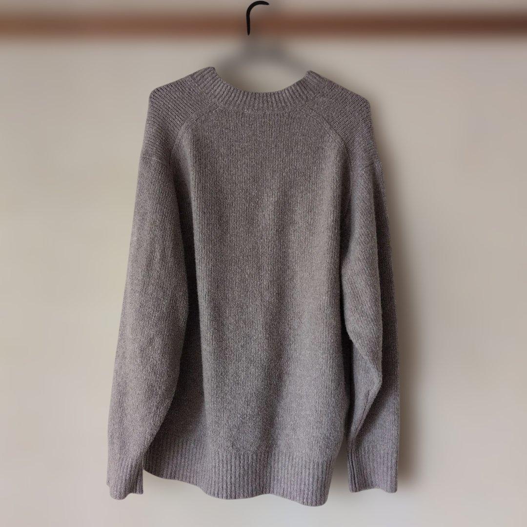 薄茶 Vネック ニット セーター — image 4