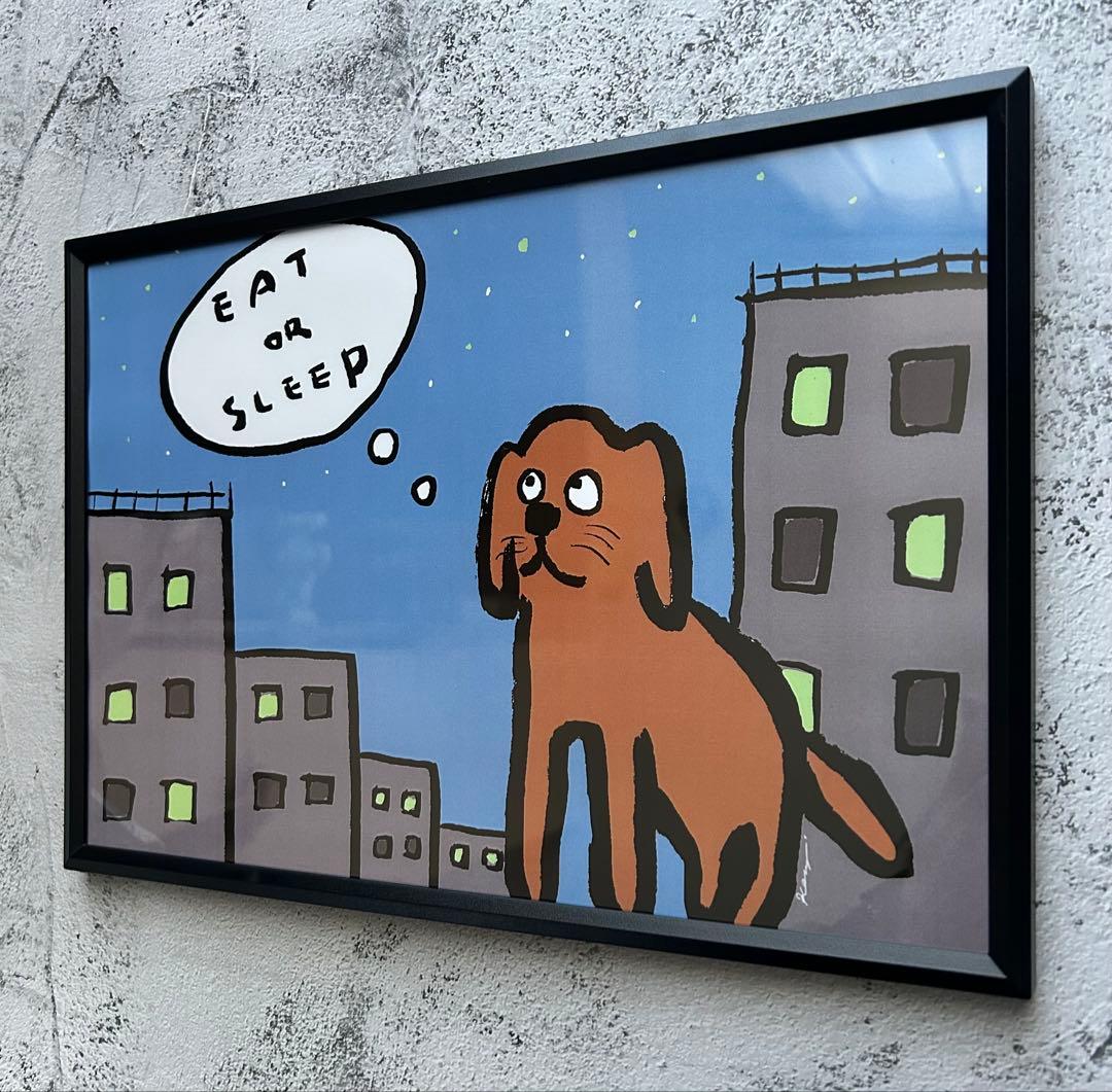 ★A4 フレーム付き★オリジナル アートポスター CITY 犬 ポップアート — image 3
