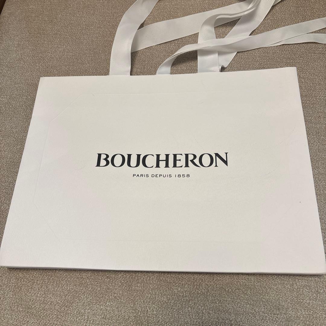 BOUCHERON ショップ袋 ホワイト グリーン セット — image 3
