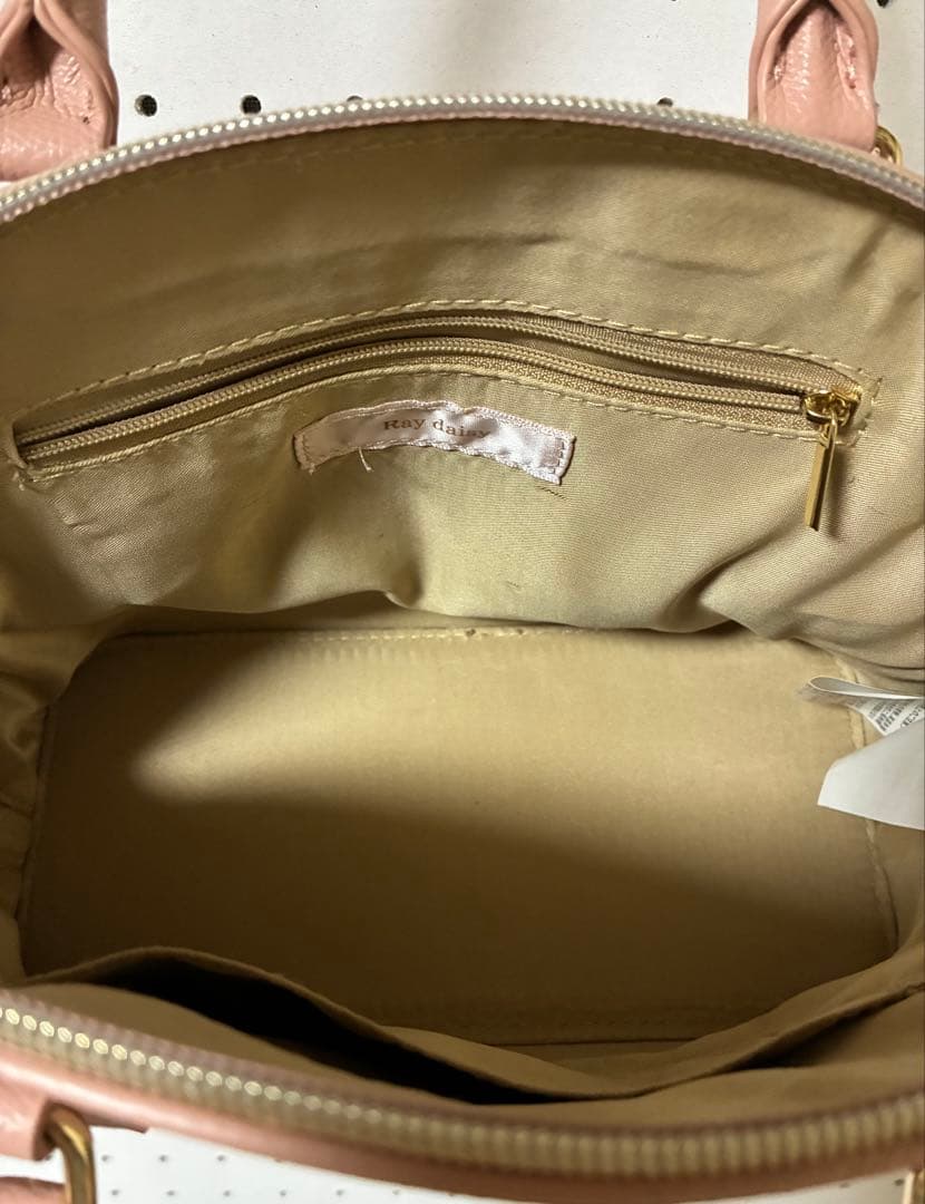 【美品】Ray daisy ハンドバッグ ピンク ゴールド金具 上品 — image 2