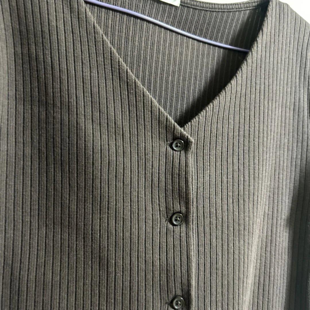 GU Tシャツ カットソー ボレロ ブラウン 茶色 — image 2