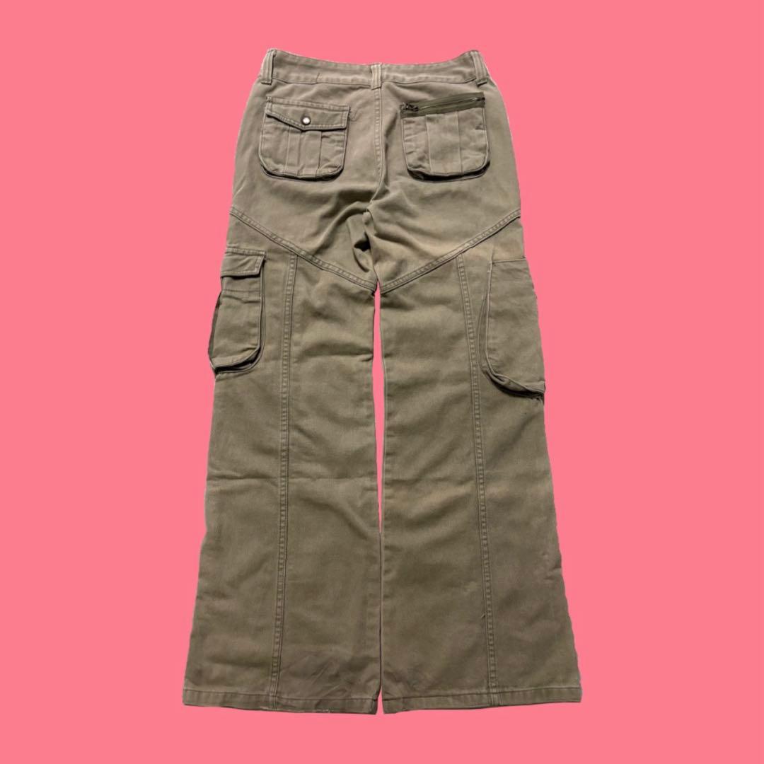 古着 y2k 平成 ギャル グランジ カーゴパンツ ワークパンツ フレア — image 2