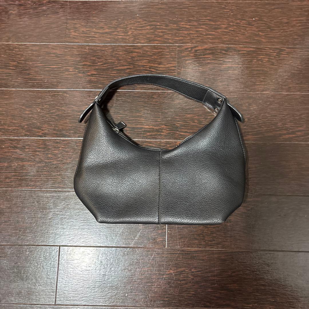 【軽量】ソフトシュリンクレザーのハーフムーンハンドバッグ/レディースバッグ — image 2