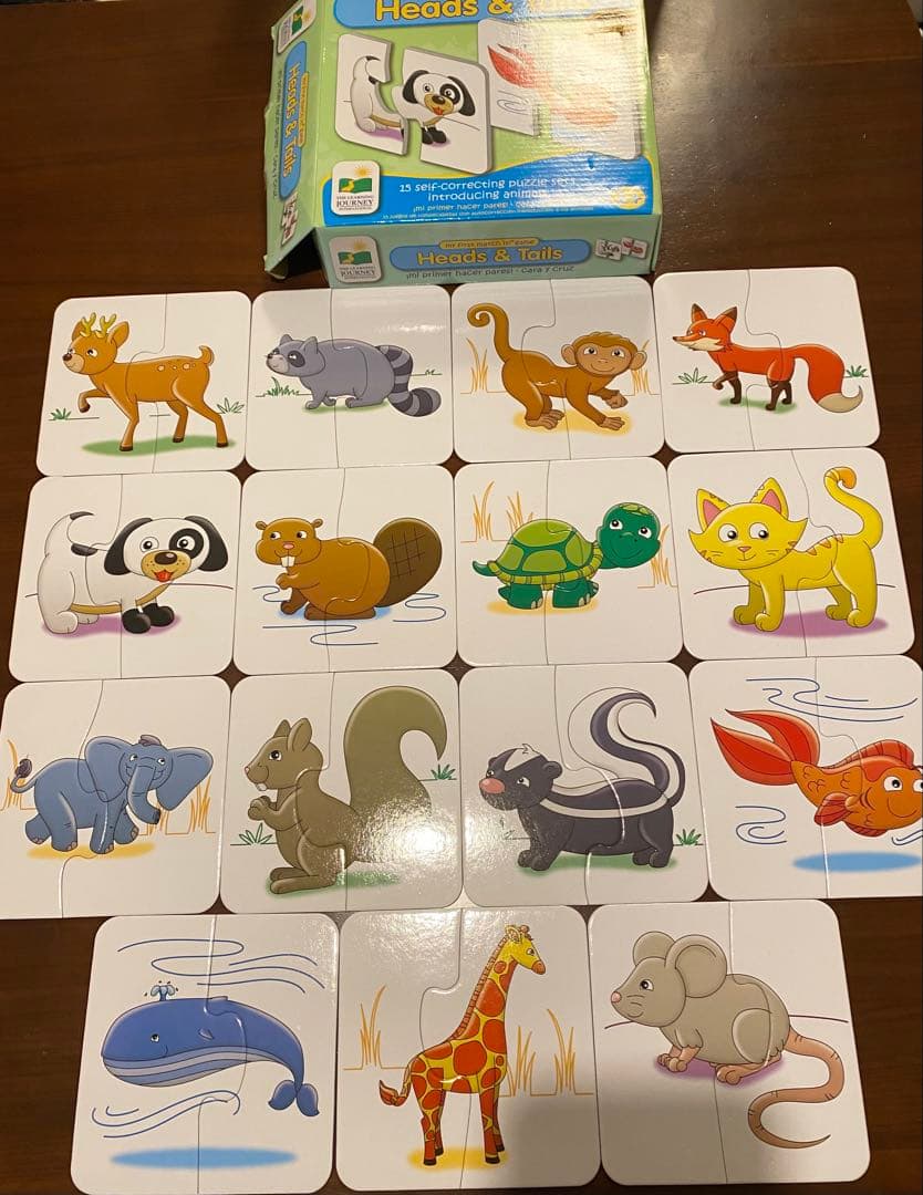 絵合わせカード　15種類　動物　Heads & tails — image 2