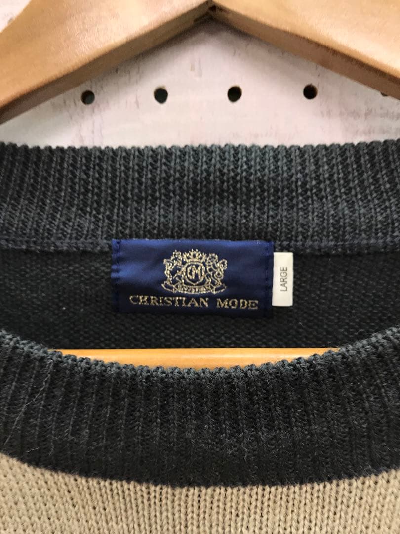 CHRISTIAN MODE レトロ モード古着 ワンちゃん ビッグ刺繍 ニット — image 2