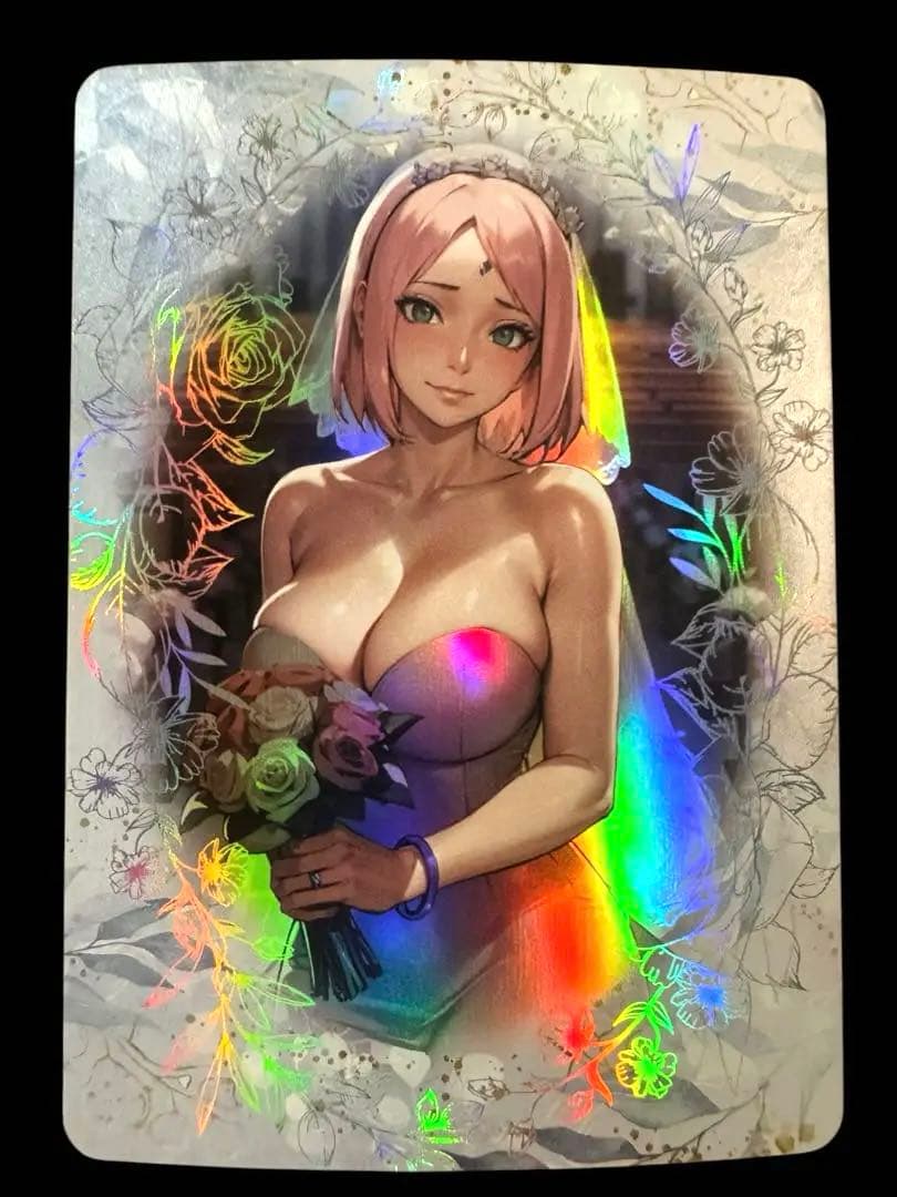【割引有☆詳細プロフ】セクシー美女カード ナルト サクラ 谷間 ブラ 下着 両面 — image 2