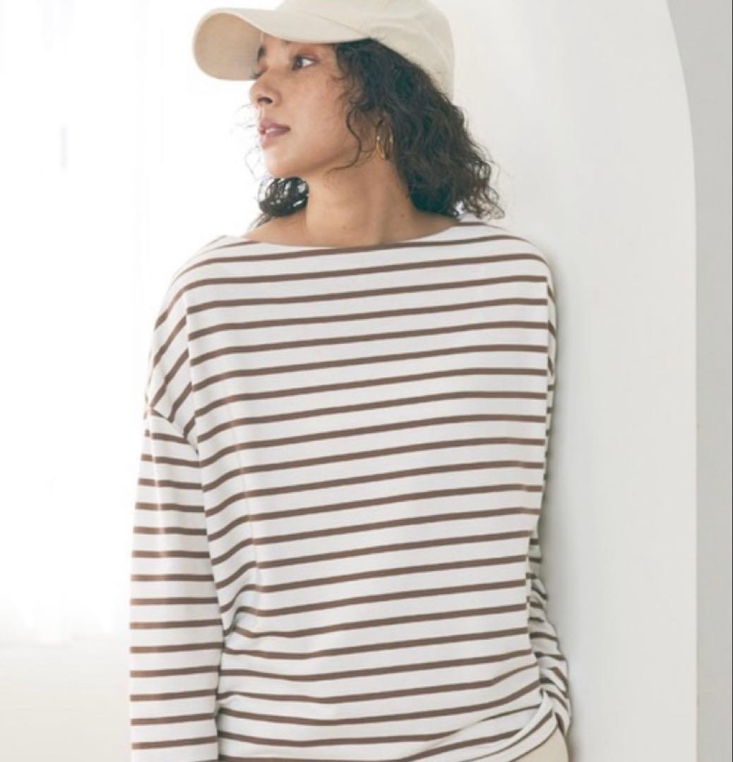 新品　タグ付き　coca ボーダー　長袖　Tシャツ　ボートネック — image 2