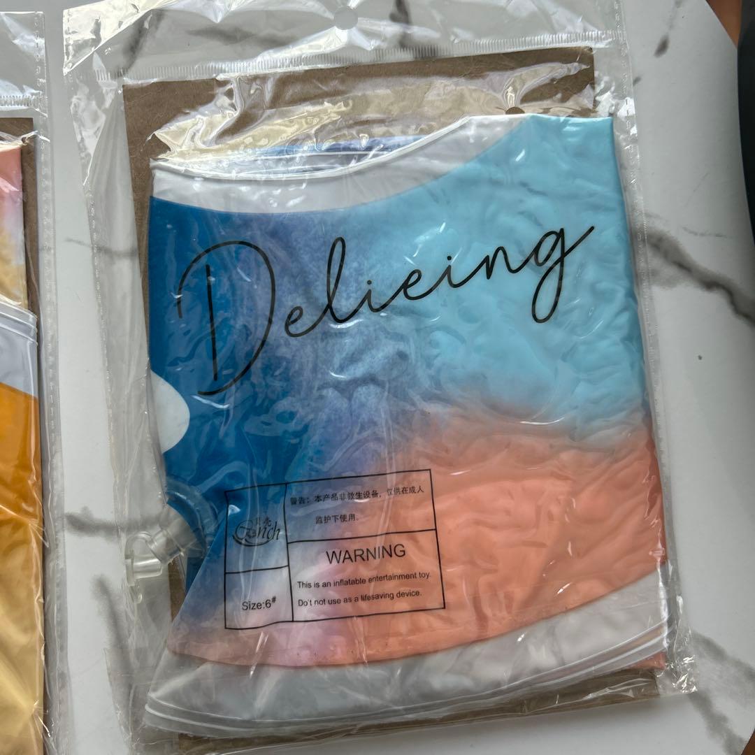 Delieing 水彩画風花柄 浮き輪60cm — image 3